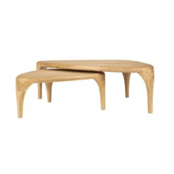 Tables Basses Gigognes Bois Forme Organique - ISLA | Zuiver