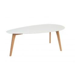 Tables Basses Scandinave DROP Laquée Blanche - Set De 2 -Magasin À Domicile tables basses scandinave drop laquee blanche set de 2 3