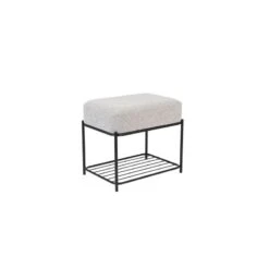 Tabouret Avec Coussin Tissu Milou -Magasin À Domicile tabouret avec coussin tissu milou 4