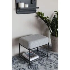 Tabouret Avec Coussin Tissu Milou -Magasin À Domicile tabouret avec coussin tissu milou 7