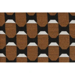 Tabouret Rond En Tissu Géométrique - PIN -Magasin À Domicile tabouret rond tissu geometrique pin 1