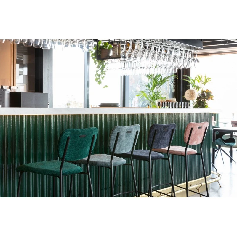 Tabourets De Bar Velours 75 Cm Benson Zuiver - Lot De 2 10 Tabourets De Bar Velours 75 Cm Benson Zuiver - Lot De 2 – Image 8