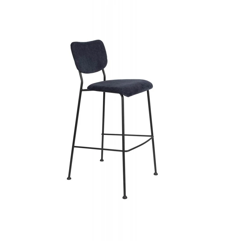 Tabourets De Bar Velours 75 Cm Benson Zuiver - Lot De 2 3 Tabourets De Bar Velours 75 Cm Benson Zuiver - Lot De 2