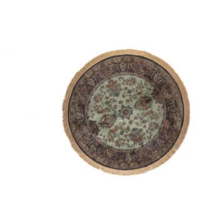 Tapis Raz Rond à Franges 160 Cm - Boite à Design