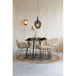 Tapis Raz Rond à Franges 200 Cm - Boite à Design -Magasin À Domicile tapis raz rond a franges 200 cm boite a design 5