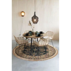 Tapis Raz Rond à Franges 200 Cm - Boite à Design -Magasin À Domicile tapis raz rond a franges 200 cm boite a design 6