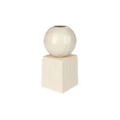 Vase Crocus Beige En Aluminium - Zuiver