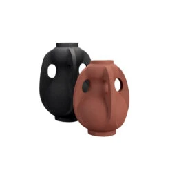 Grand Vase Thiago Noir Terra - Dutchbone -Magasin À Domicile vase thiago noir terra dutchbone 4