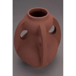 Vase Thiago Rouge Terra - Dutchbone -Magasin À Domicile vase thiago rouge terra dutchbone 5